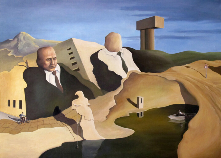 Pittura intitolato "silhouette" da Constantin Voronov, Opera d'arte originale, Olio