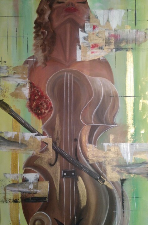 Schilderij getiteld "Passion" door Constantina Seracin, Origineel Kunstwerk, Acryl