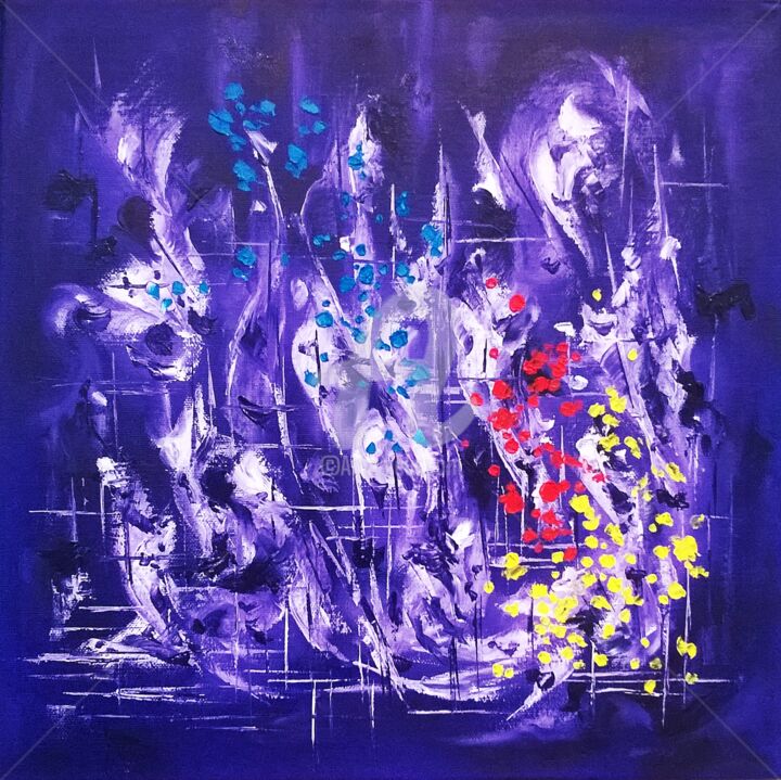 Painting titled "IKEBANA" by Constantin Popescu, Original Art, Oil