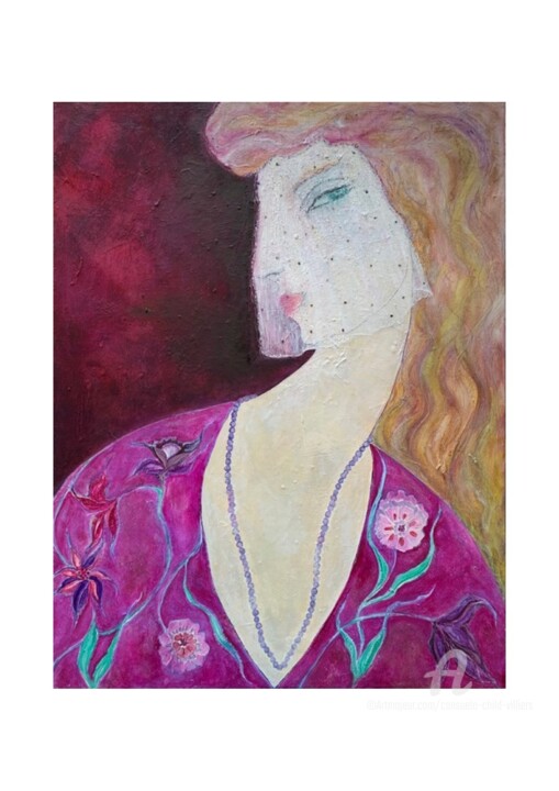 Painting titled "Veil" by Consuelo Child-Villiers, Original Artwork, Oil