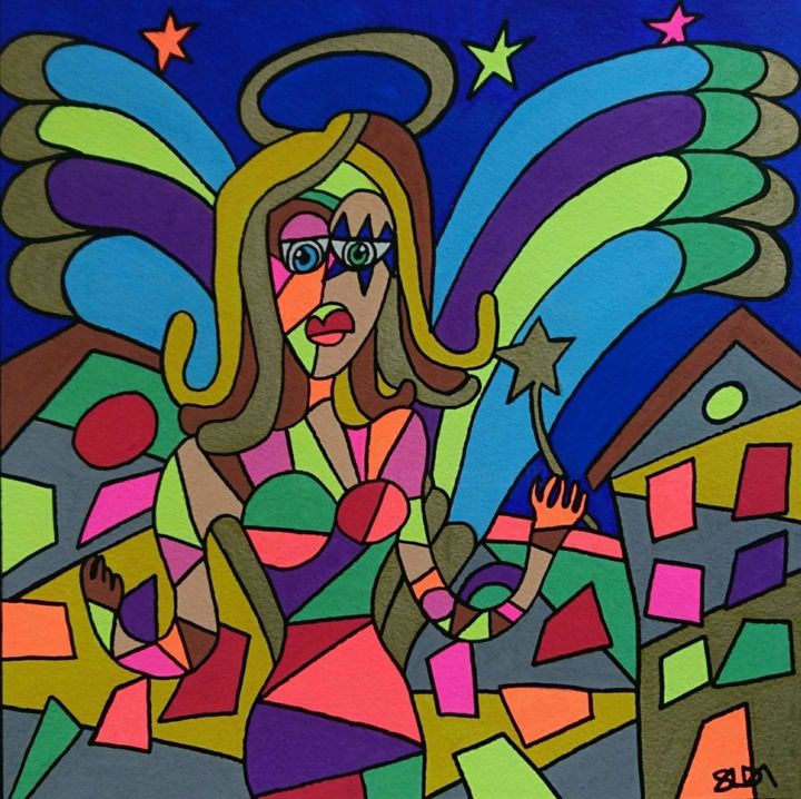 Peinture intitulée "La magie" par Selda, Œuvre d'art originale, Acrylique
