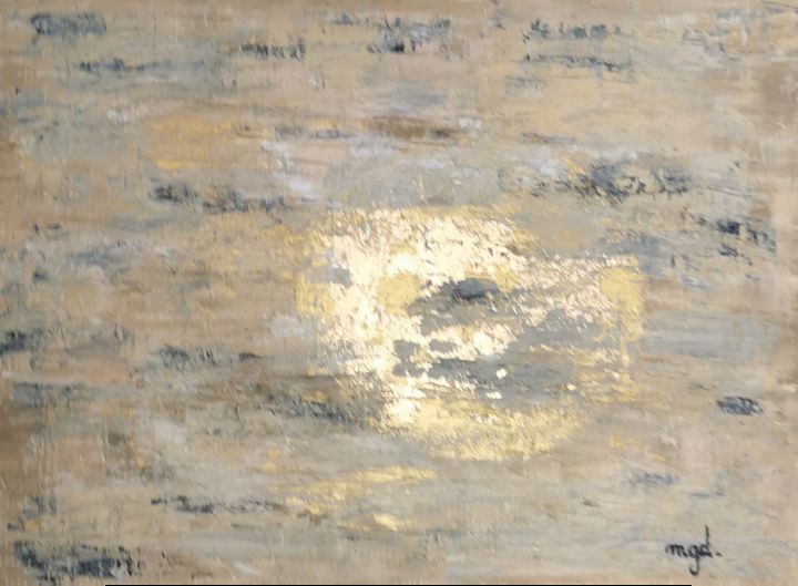 Peinture intitulée "Soleil et Nuages" par Dan & Monika, Œuvre d'art originale, Acrylique