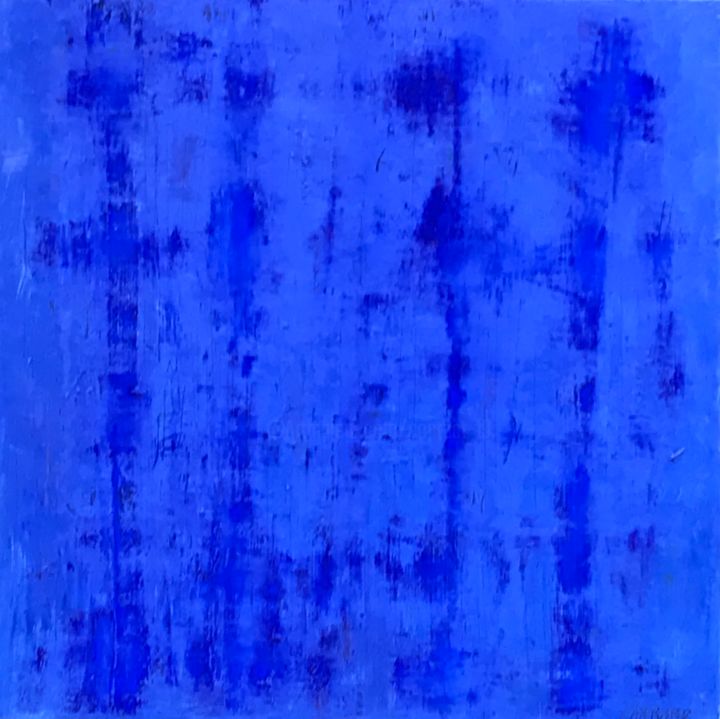 Painting titled "Blue note" by Paul Carrard, Original Art, Oil
