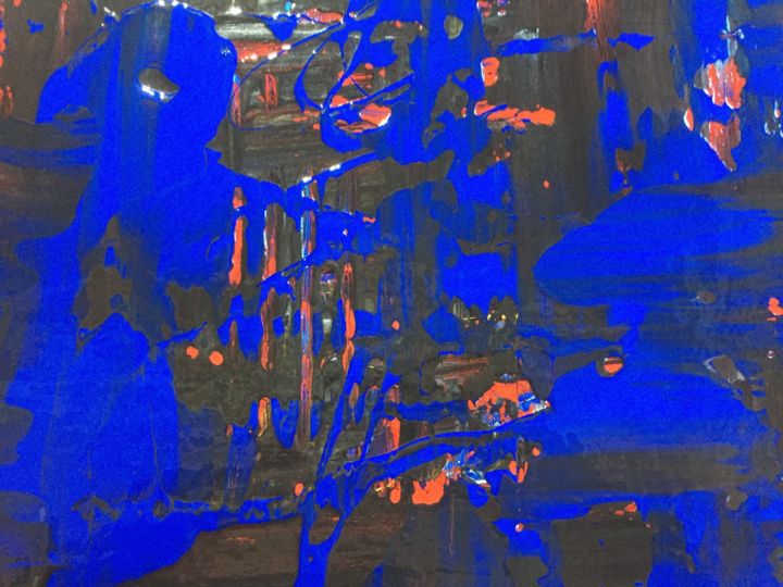 Pintura titulada "Blue 2" por Greg Powell, Obra de arte original, Esmalte