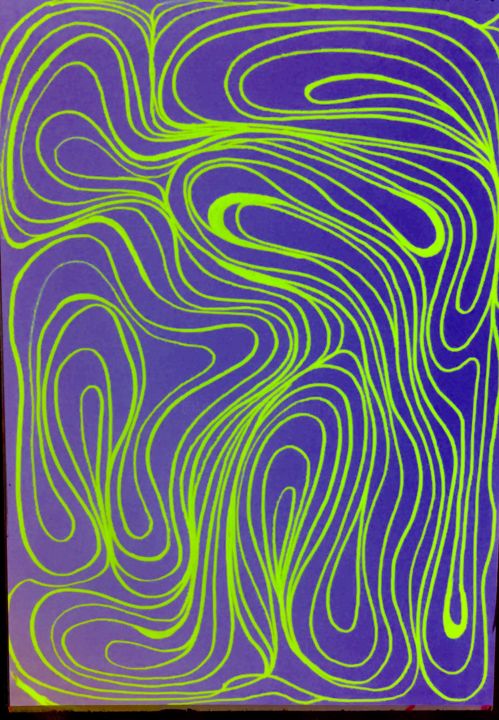 Drawing titled "Motion 1" by Greg Powell, Original Art, Marker
