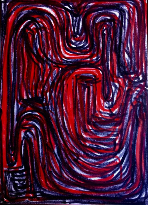 Drawing titled "The wave" by Greg Powell, Original Art, Marker