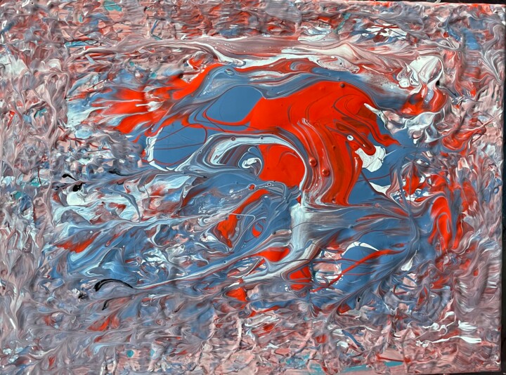 Malerei mit dem Titel "The bullfight" von Greg Powell, Original-Kunstwerk, Emaille