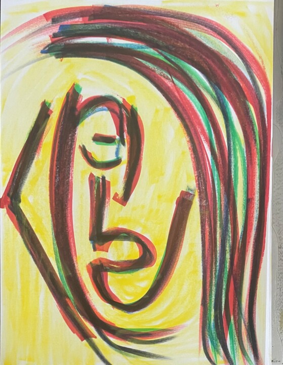 Drawing titled "Loss of face" by Greg Powell, Original Artwork, Marker