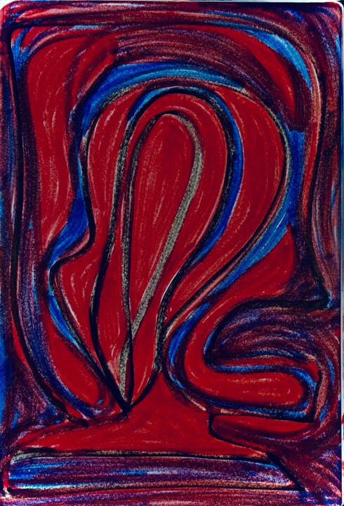 Drawing titled "Voice in abstraction" by Greg Powell, Original Artwork, Marker