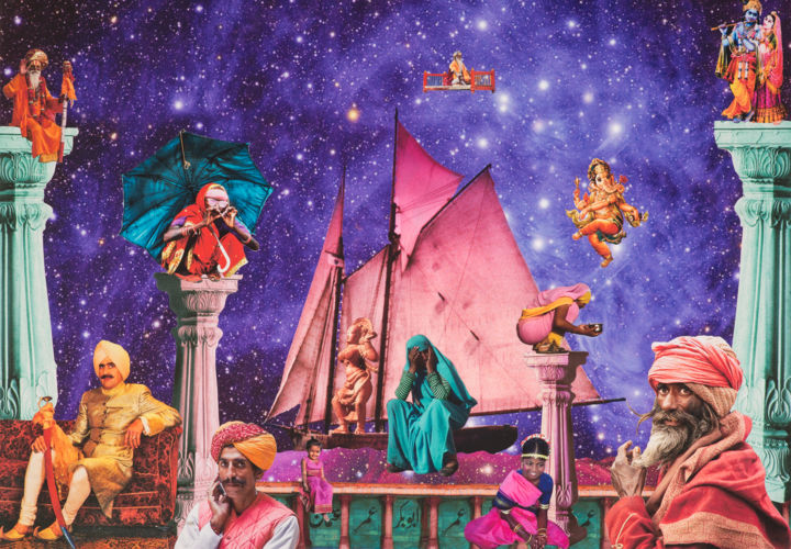 Collages titled "Magical India" by Manuel Blond, Original Artwork