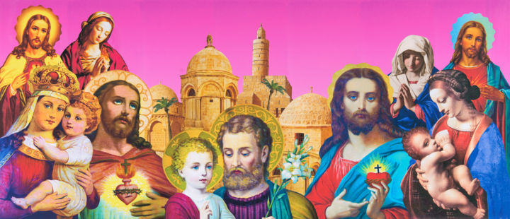 Collages getiteld "The Pope's Nightmare" door Manuel Blond, Origineel Kunstwerk
