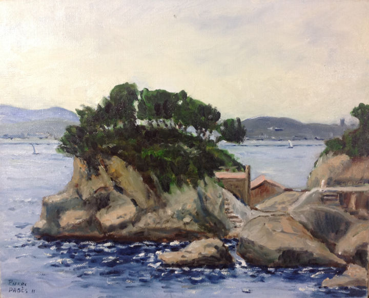 Painting titled "Cap Brun - Toulon 3" by Pierre Pagès, Original Artwork, Oil