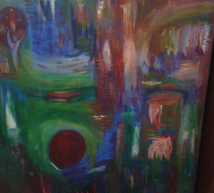 Painting titled "Sound of colours" by Elena Kalapothakou, Original Artwork, Acrylic