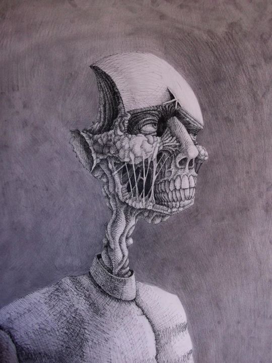 Drawing titled "Effaceur" by Adrien Vernet, Original Artwork