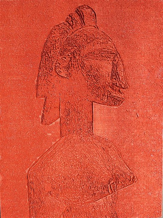 Scultura intitolato "Sculpture Africaine…" da Karim Benamar Aissa, Opera d'arte originale, Plastica