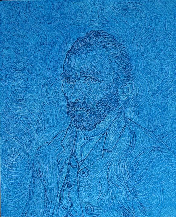 Skulptur mit dem Titel "Vincent van Gogh. A…" von Karim Benamar Aissa, Original-Kunstwerk, Kunststoff