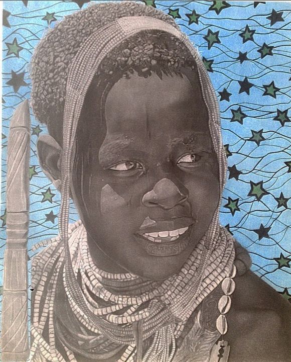 Drawing titled "Revelation (Nkpughé)" by Kenechukwu Uyanwa, Original Art, Pencil