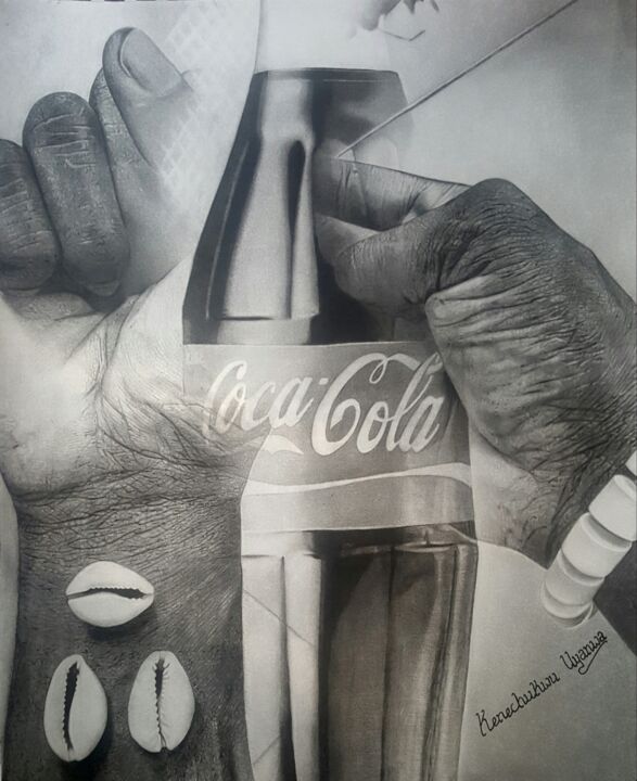 "Black Coke" başlıklı Resim Kenechukwu Uyanwa tarafından, Orijinal sanat, Kalem