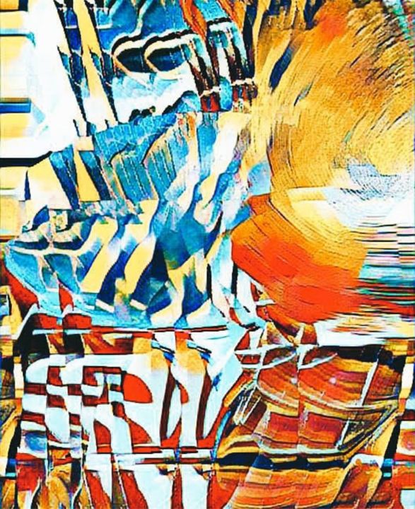 Pintura intitulada "Allo" por Tenim, Obras de arte originais, Colagens
