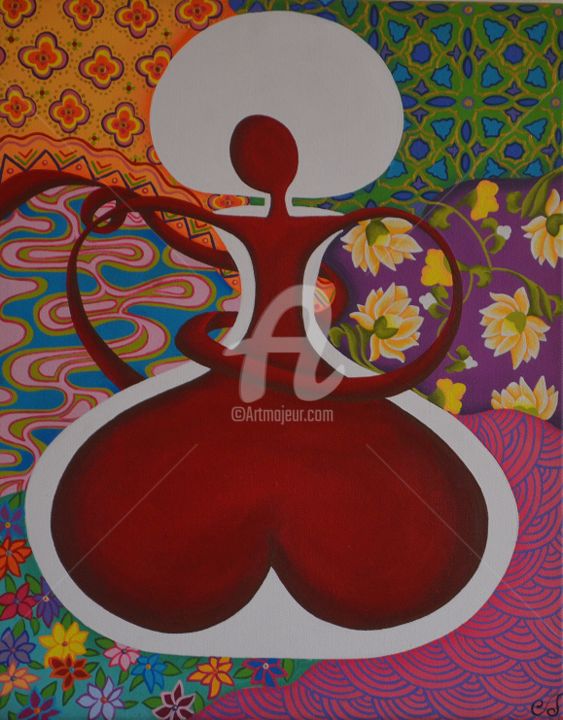Painting titled "Nectar" by Co.S, Original Artwork, Acrylic