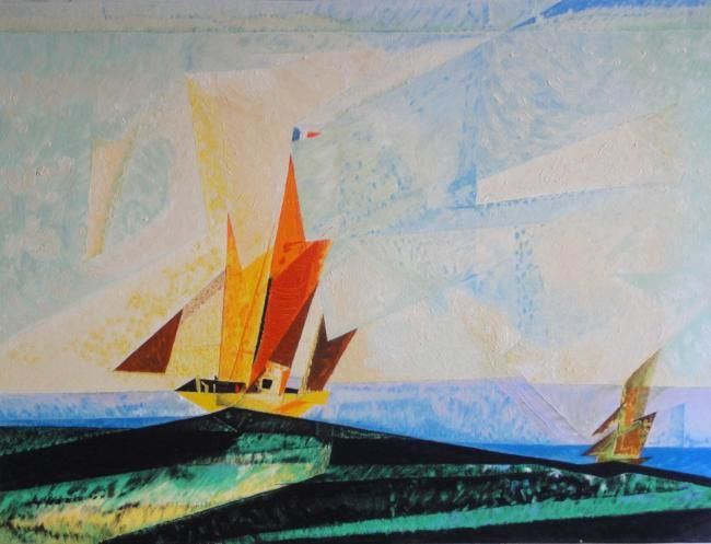 Peinture intitulée "Le Voilier" par Gaby Mejean, Œuvre d'art originale,