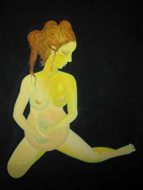 Painting titled "La Femme, véhicule…" by Eve Nakamura, Original Artwork