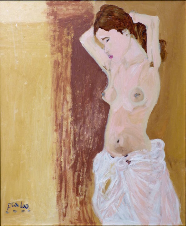Peinture intitulée "Desnudo de mujer" par Coral Lao, Œuvre d'art originale