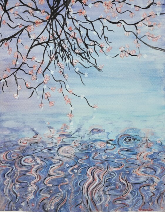Peinture intitulée "Le Reflet" par Coralie Chevalier, Œuvre d'art originale, Aquarelle