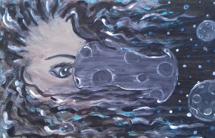 Painting titled "État d âme" by Coralie Lili, Original Artwork, Acrylic