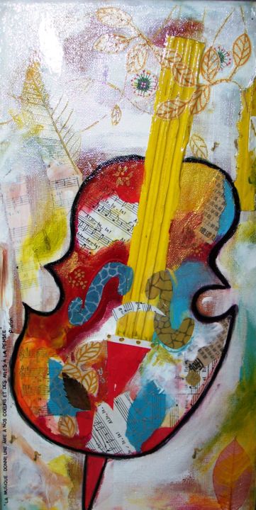 Peinture intitulée "Musique" par Coraline Auger, Œuvre d'art originale, Acrylique Monté sur Châssis en bois