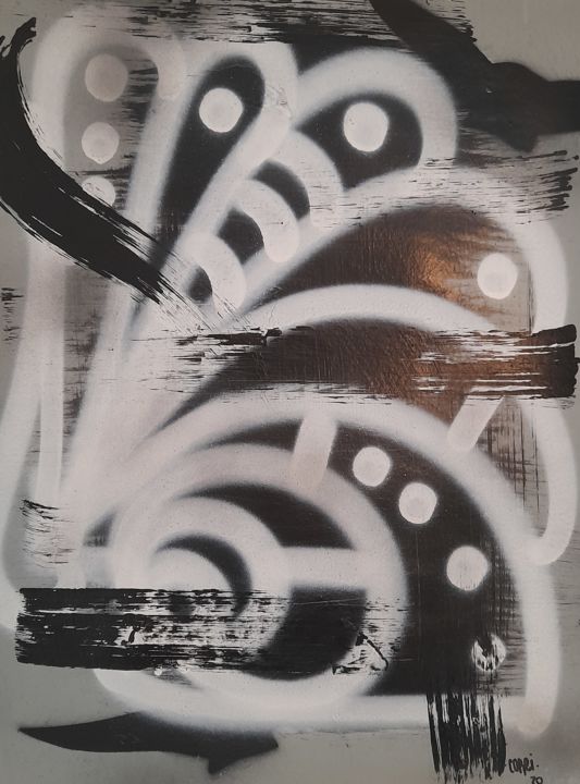 Pintura intitulada "Textura 1" por Corei, Obras de arte originais, Tinta spray