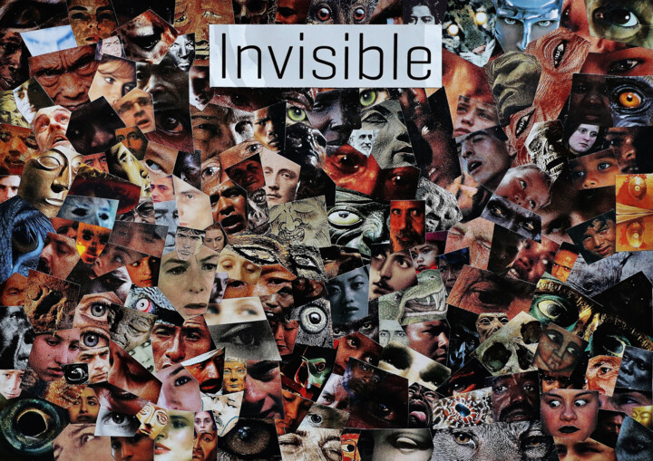 Collages titled "Invisible" by Corentin Cordier, Original Artwork, Collages