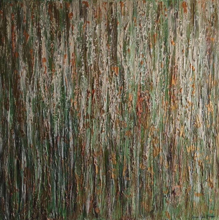 Schilderij getiteld "Le sous bois" door Corinne Mure-Ravaud, Origineel Kunstwerk, Acryl