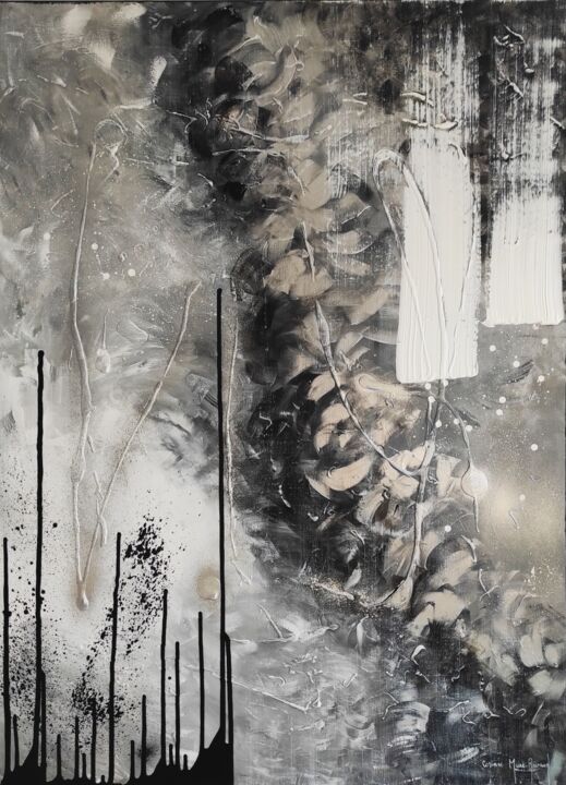 Картина под названием "Orage" - Corinne Mure-Ravaud, Подлинное произведение искусства, Акрил