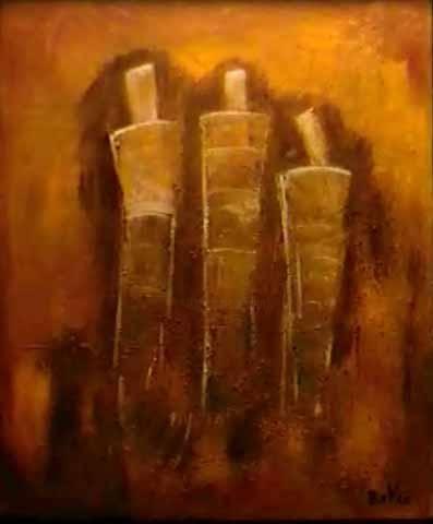 제목이 "Trio"인 미술작품 Corine Belec로, 원작, 기름