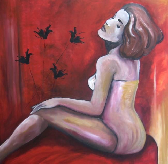 Malerei mit dem Titel "Laetitia" von Corine Belec, Original-Kunstwerk