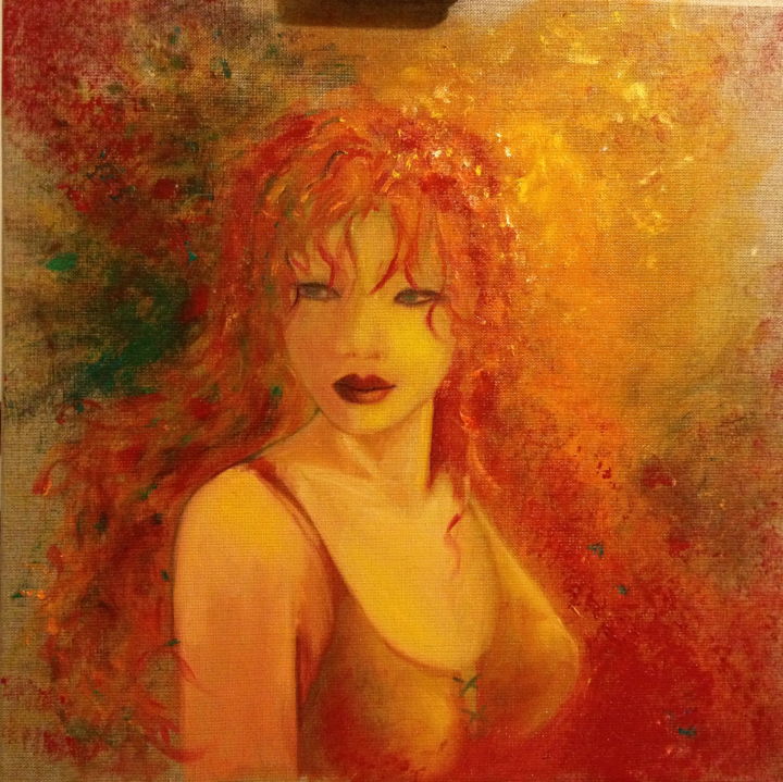 Painting titled "Automne" by Corine Dardel, Original Artwork, Oil
