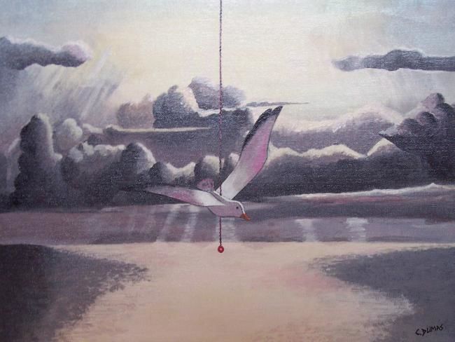 Peinture intitulée "Rêve du mobile" par Corine Dumas, Œuvre d'art originale