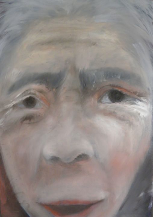Pintura titulada "bà già" por Corinne Caucig, Obra de arte original, Oleo