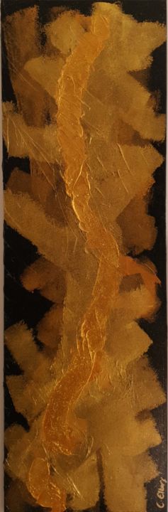 Peinture intitulée "Golden Light" par Corinne Elberg, Œuvre d'art originale, Acrylique