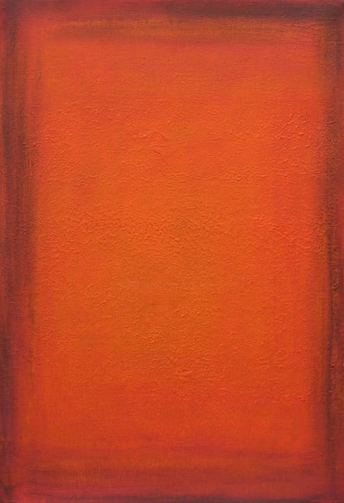 Tableau original abstrait monochrome orange foncé Peinture par Corinne  Gégot | Artmajeur