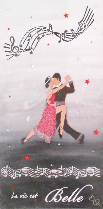 Peinture intitulée "Tango" par Corinne Manera - Perrin, Œuvre d'art originale, Autre