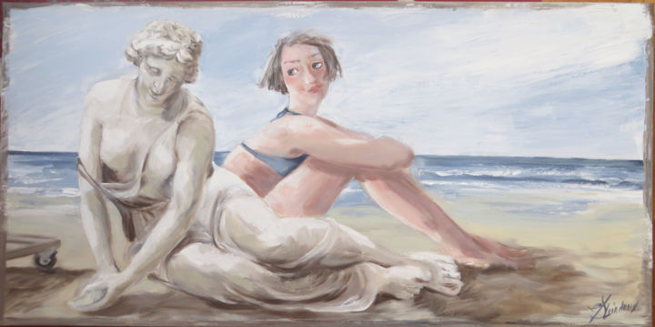 Pittura intitolato "Prendre l'air" da Corinne Pleindoux, Opera d'arte originale, Acrilico