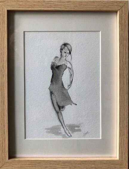 Dessin intitulée "Danse Paréidolie ab…" par Corinne Prévost, Œuvre d'art originale, Encre