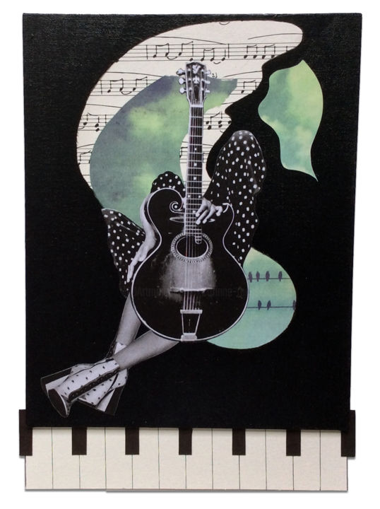 Colagens intitulada "Sound of music" por Corinne Of The Wood, Obras de arte originais