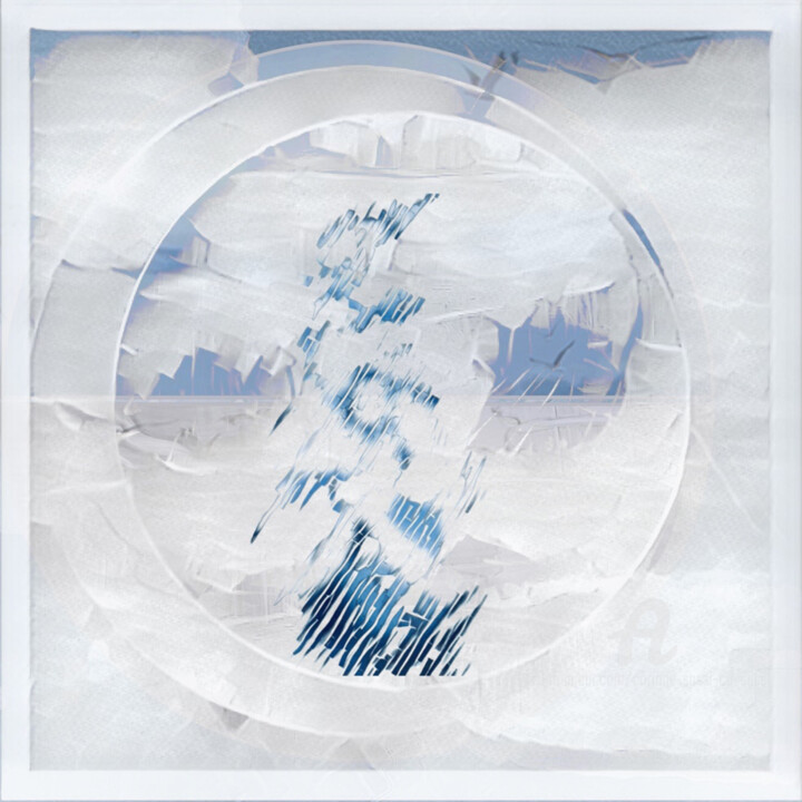 Arte digitale intitolato "Antarctique pôle sud" da Corinne Sassi (Cjr sassi), Opera d'arte originale, Acrilico