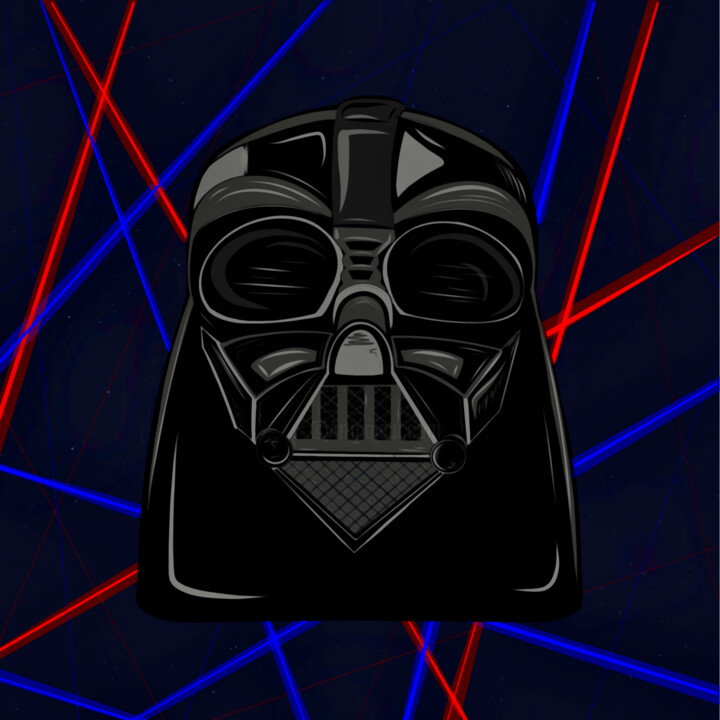 Digital Arts titled "Vader Fan Art" by Corinne Thompson, Original Artwork, Digital Painting
