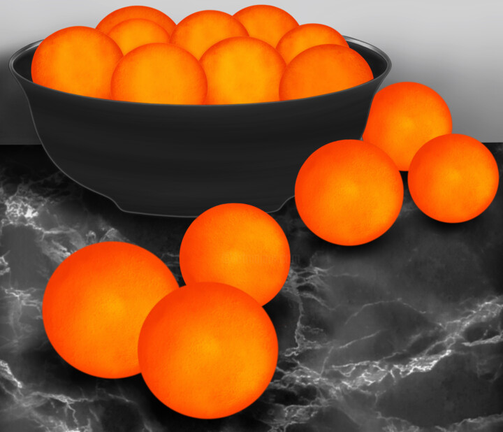 Arts numériques intitulée "Sweet Orange" par Corinne Thompson, Œuvre d'art originale, Peinture numérique