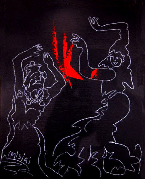 Pittura intitolato "expo-misiri-cite-mu…" da Corinne Misiri, Opera d'arte originale