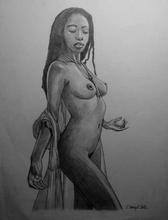 Drawing titled "Sarissle" by Philippe Cormault, Original Artwork, Graphite